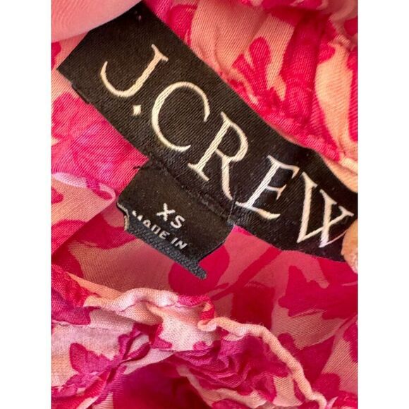 J. Crew Pink Floral Button Front Tank Top 100% Cotton XS - Picture 8 of 12